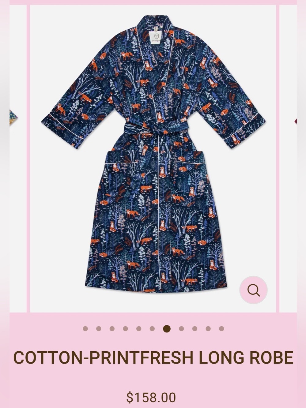 Printfresh Long Robe cotton plus size